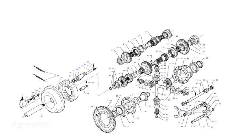 inne części zamienne do skrzyni biegów tryb koło zębate skrzyni biegów  D46145400 do ciągnika kołowego Massey Ferguson MF 30 32