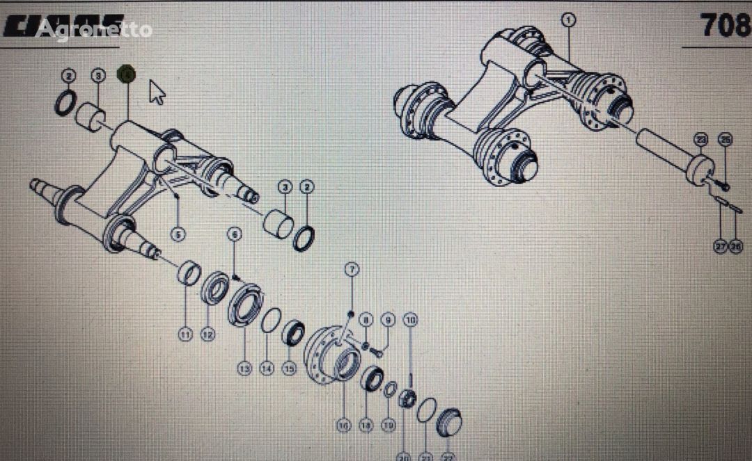 oś Claas 00 0750 422 1 do kombajnu do zboża Claas  Lexion 580 750-730 670-640