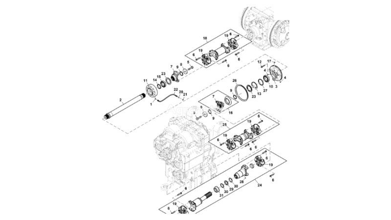 wał kardana John Deere 9470RX R562257 (